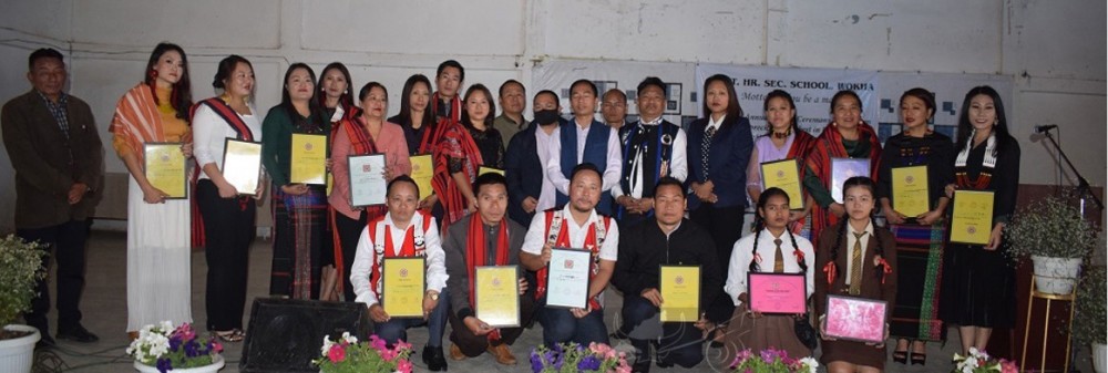 GHSS, Wokha organised its 3rd annual award ceremony with EAC, Wokha Rosy Sangtam as the special guest on December 9. (DIPR Photo)